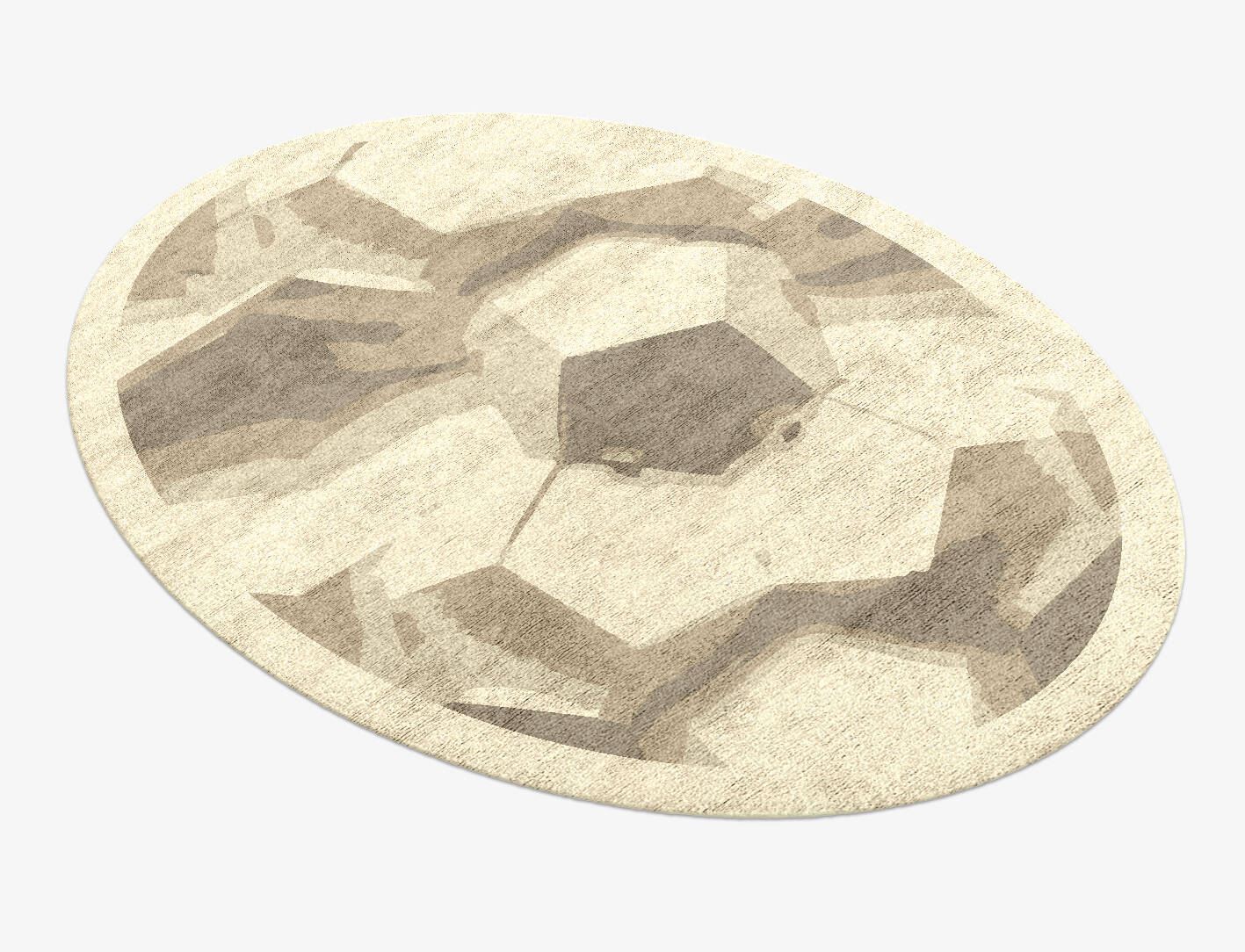 Ato Origami Oval Hand Knotted Bamboo Silk Custom Rug by Rug Artisan