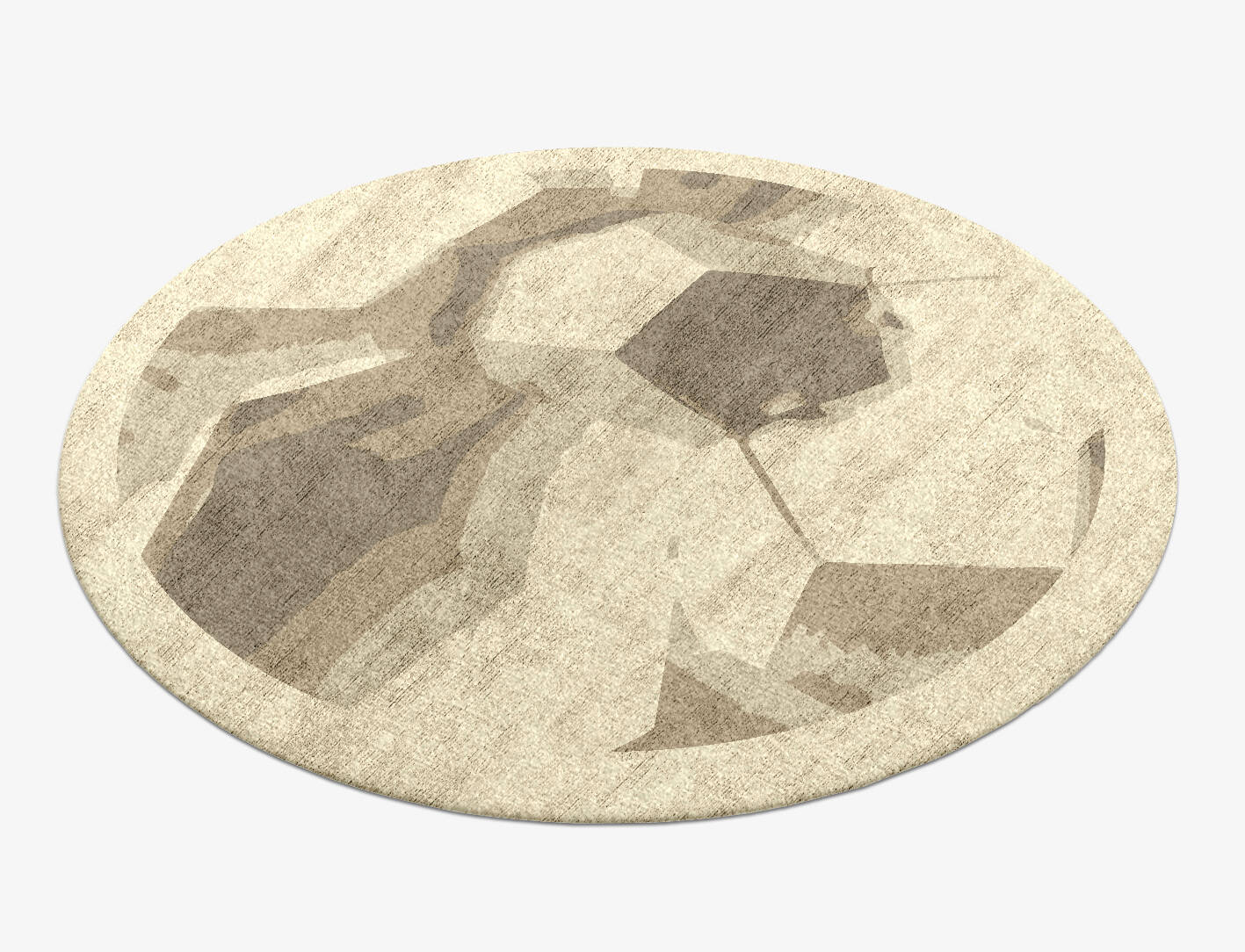 Ato Origami Round Hand Knotted Bamboo Silk Custom Rug by Rug Artisan