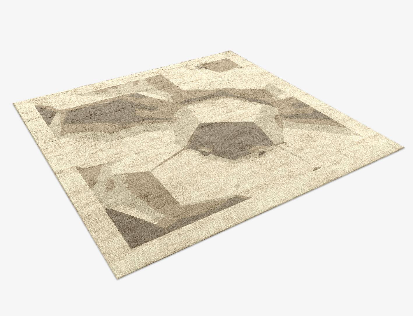 Ato Origami Square Hand Knotted Bamboo Silk Custom Rug by Rug Artisan