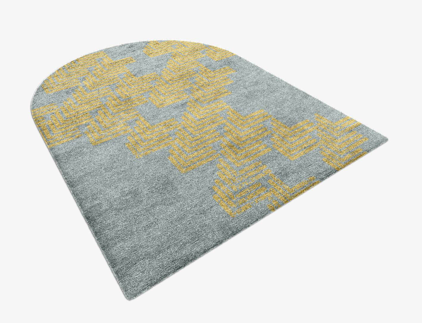 Aumia  Arch Hand Knotted Bamboo Silk Custom Rug by Rug Artisan