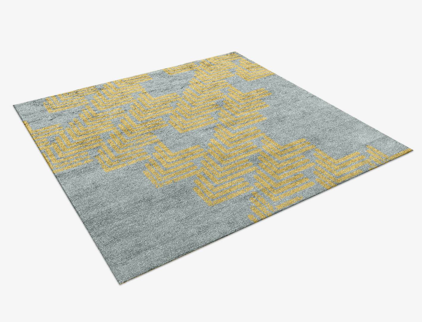 Aumia  Square Hand Knotted Bamboo Silk Custom Rug by Rug Artisan