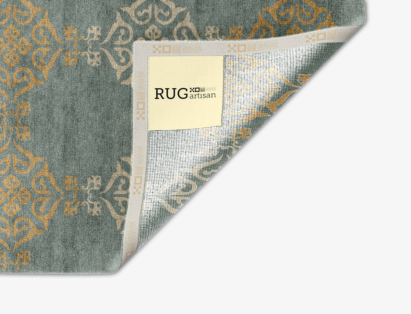 Aureous Blue Royal Arch Hand Knotted Bamboo Silk Custom Rug by Rug Artisan