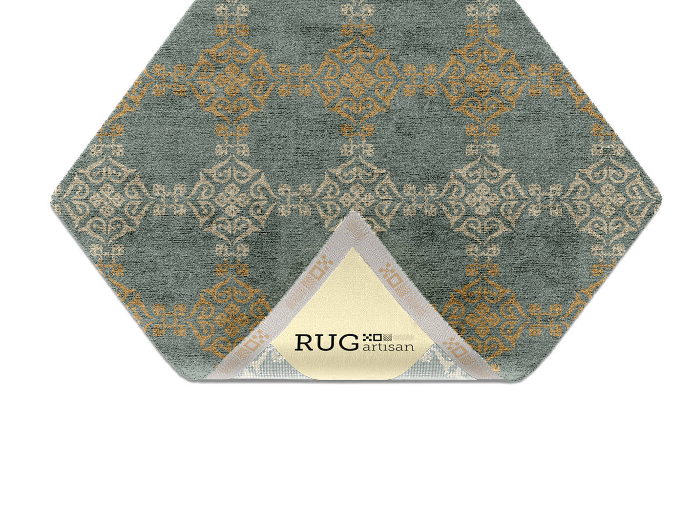 Aureous Blue Royal Diamond Hand Knotted Bamboo Silk Custom Rug by Rug Artisan