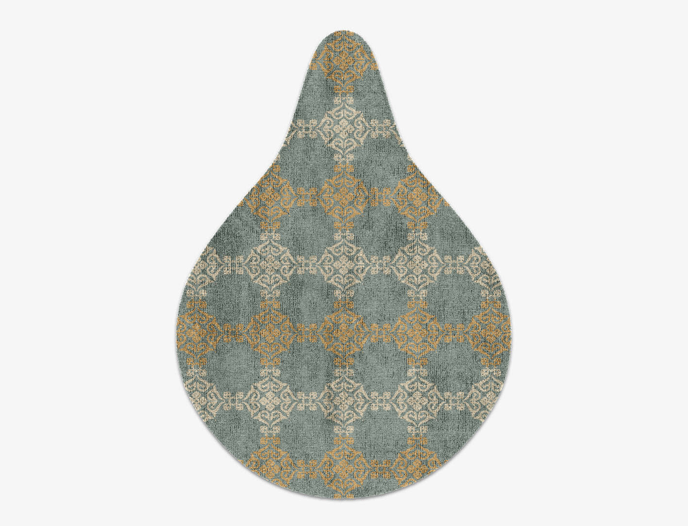 Aureous Blue Royal Drop Hand Knotted Bamboo Silk Custom Rug by Rug Artisan