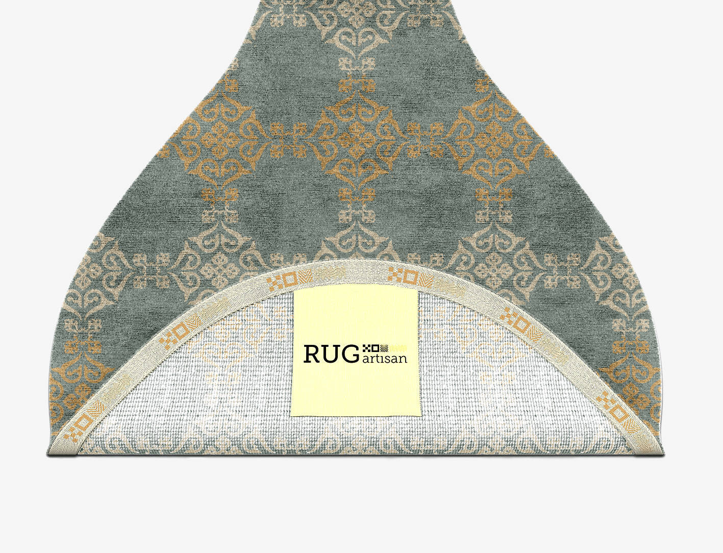 Aureous Blue Royal Drop Hand Knotted Bamboo Silk Custom Rug by Rug Artisan