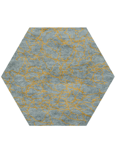 Auric  Hexagon Hand Knotted Bamboo Silk Custom Rug by Rug Artisan