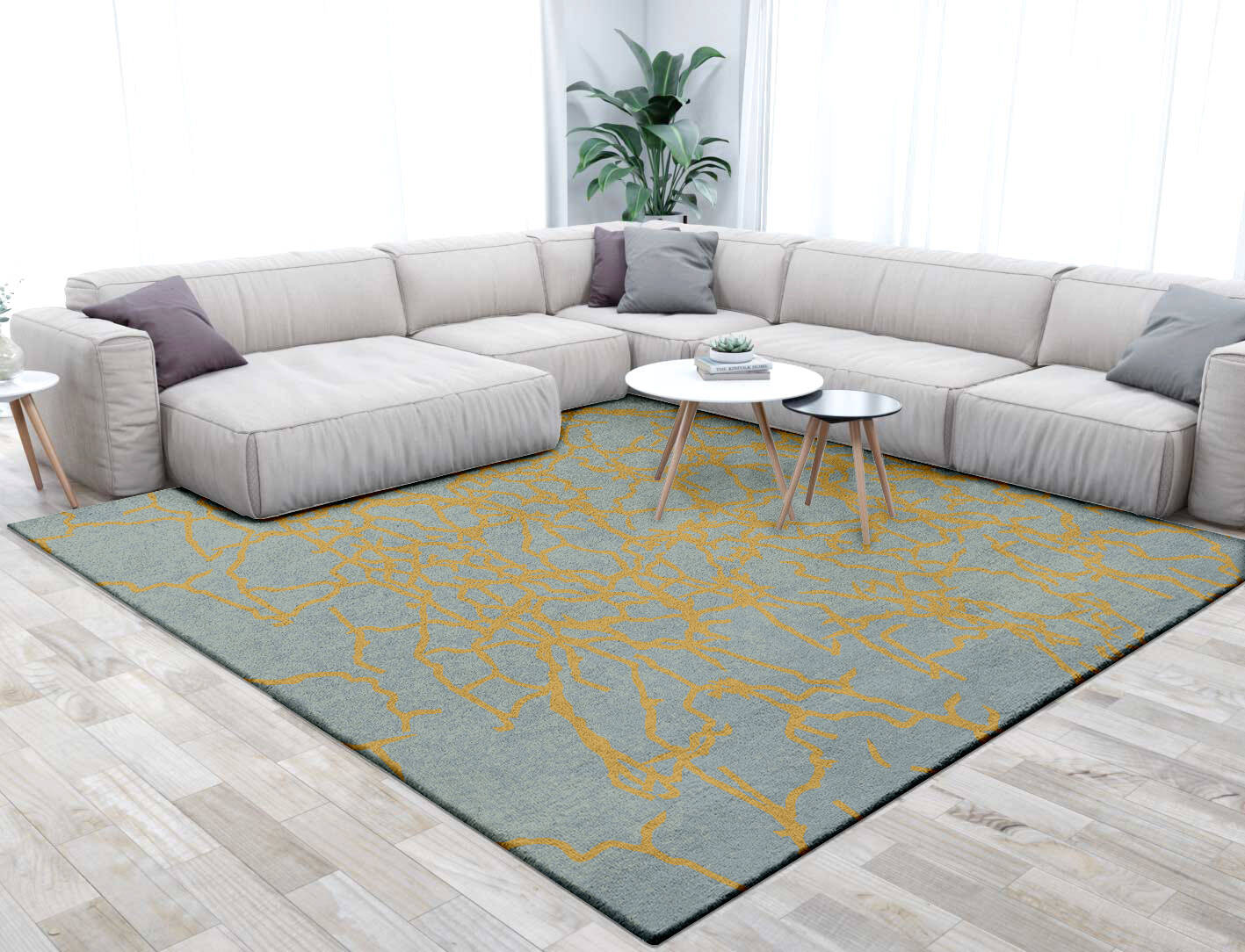 Auric  Square Hand Tufted Pure Wool Custom Rug by Rug Artisan