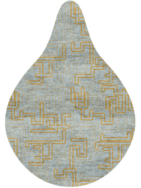 Aurum  Drop Hand Knotted Bamboo Silk Custom Rug by Rug Artisan