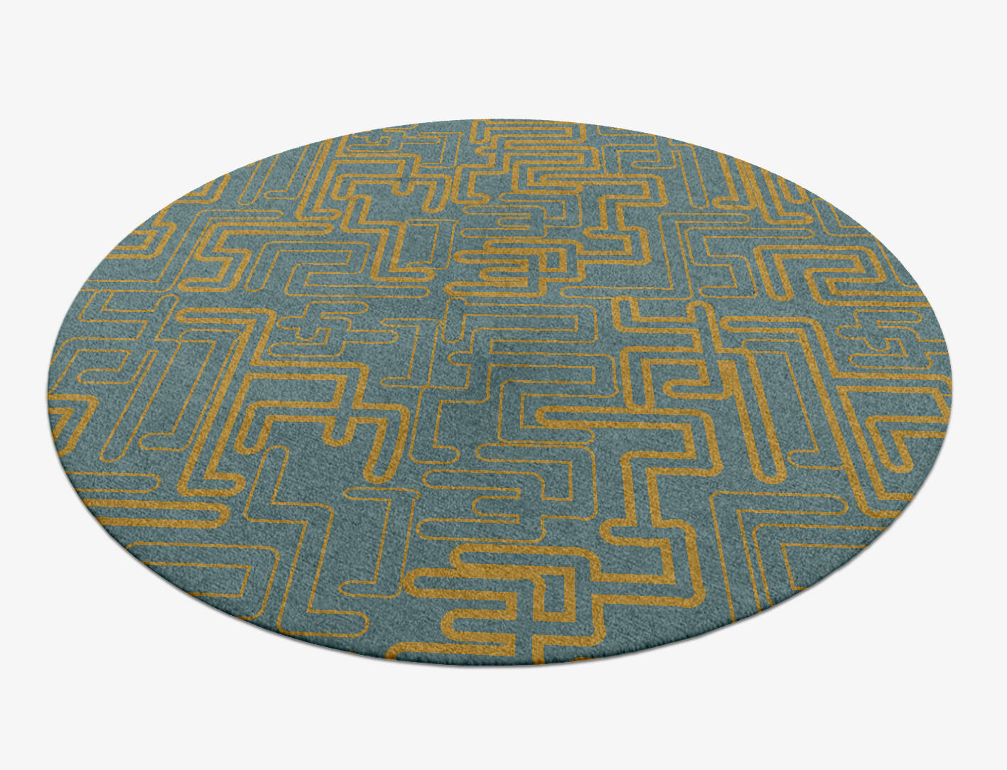 Aurum  Round Hand Knotted Tibetan Wool Custom Rug by Rug Artisan