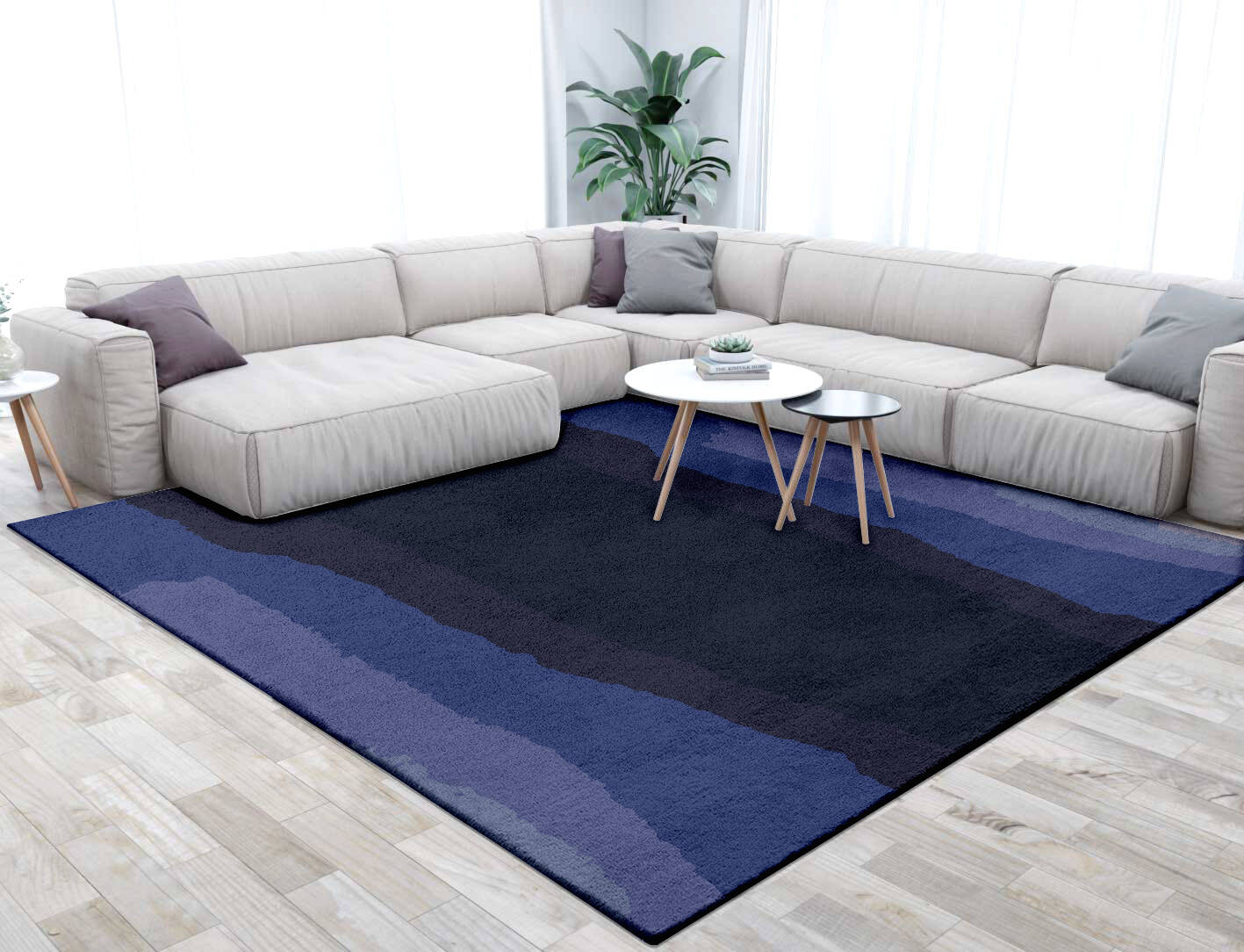 Austin Gradation Square Hand Tufted Pure Wool Custom Rug by Rug Artisan