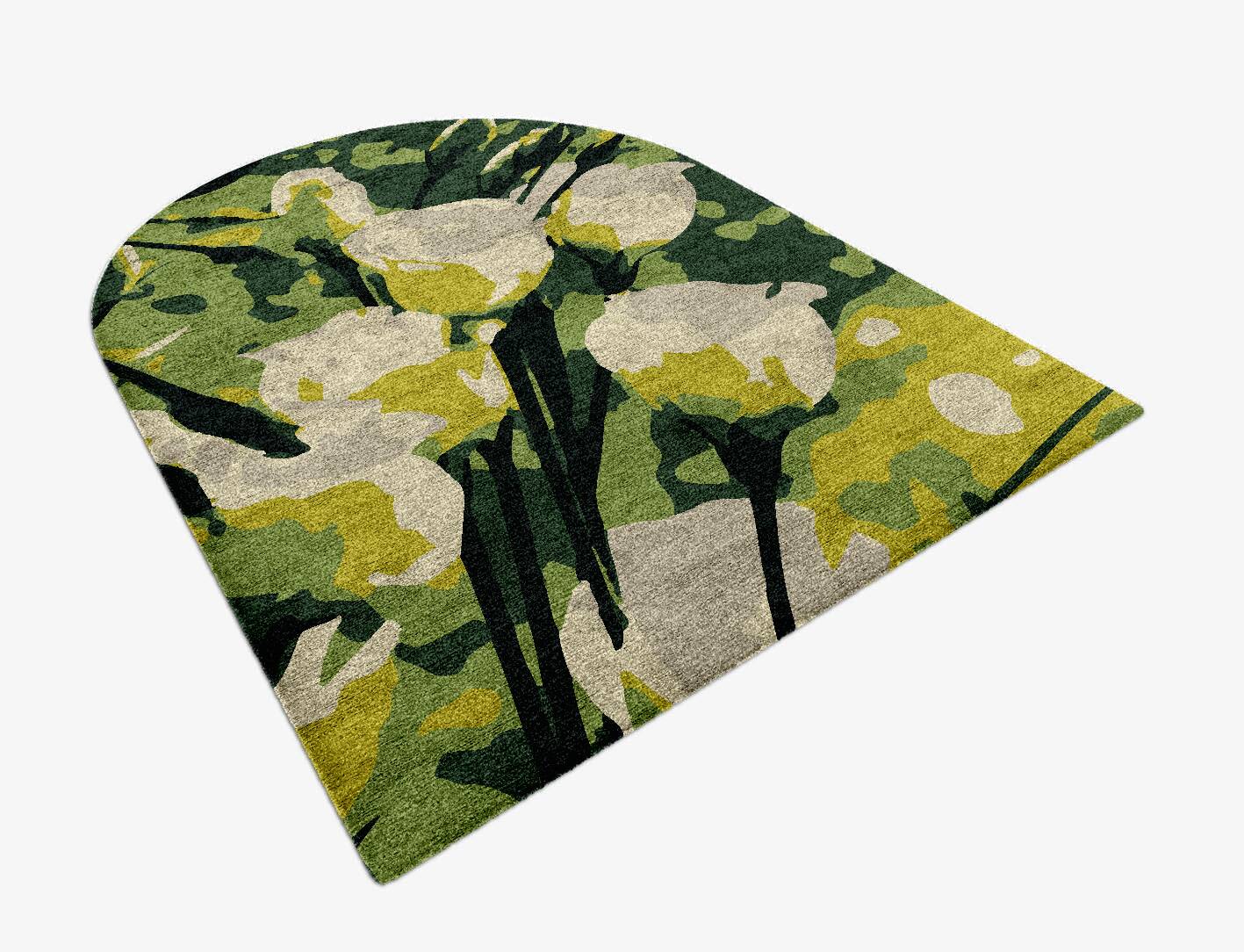 Autumn Floral Arch Hand Knotted Bamboo Silk Custom Rug by Rug Artisan