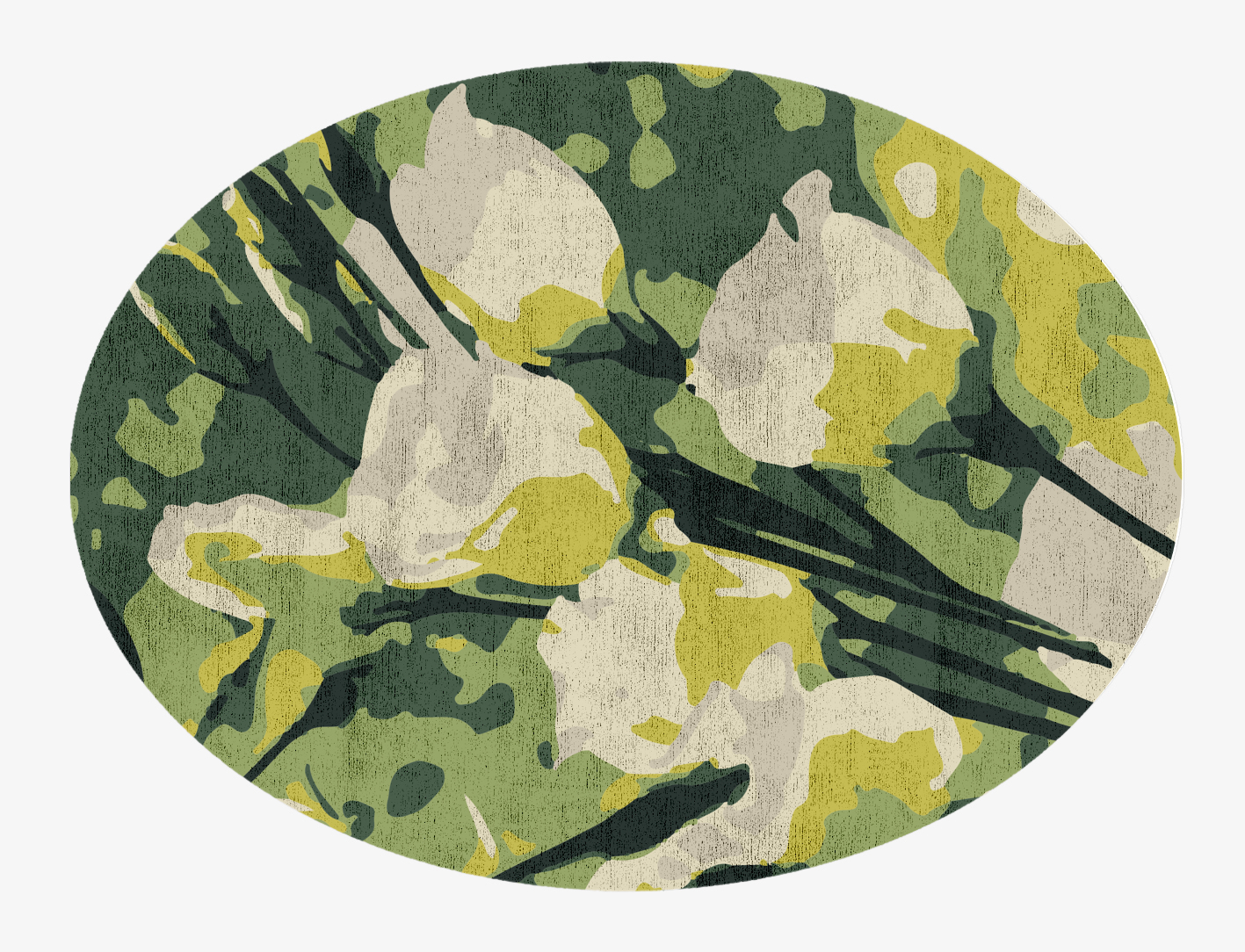 Autumn Floral Oval Hand Knotted Bamboo Silk Custom Rug by Rug Artisan