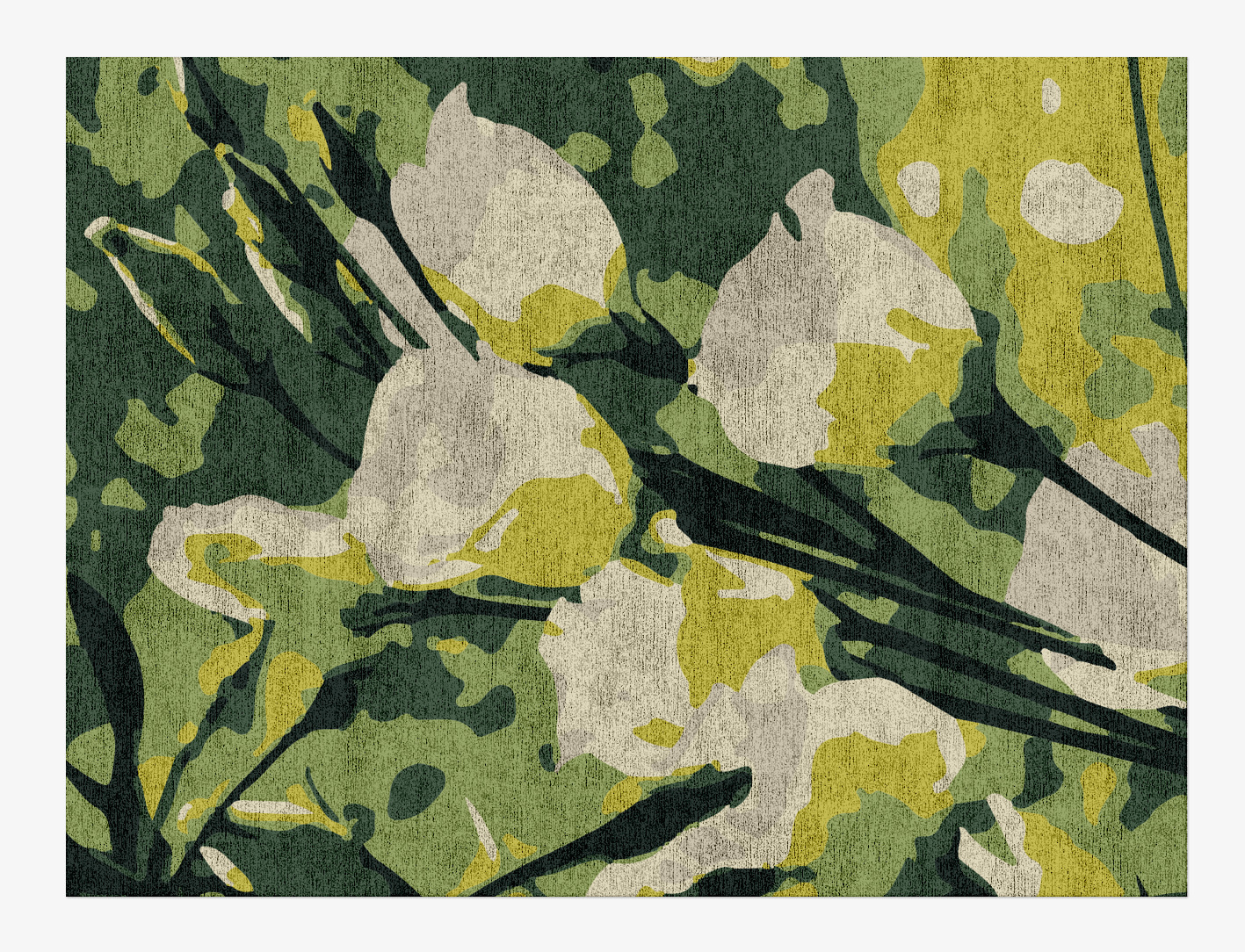 Autumn Floral Rectangle Hand Knotted Bamboo Silk Custom Rug by Rug Artisan