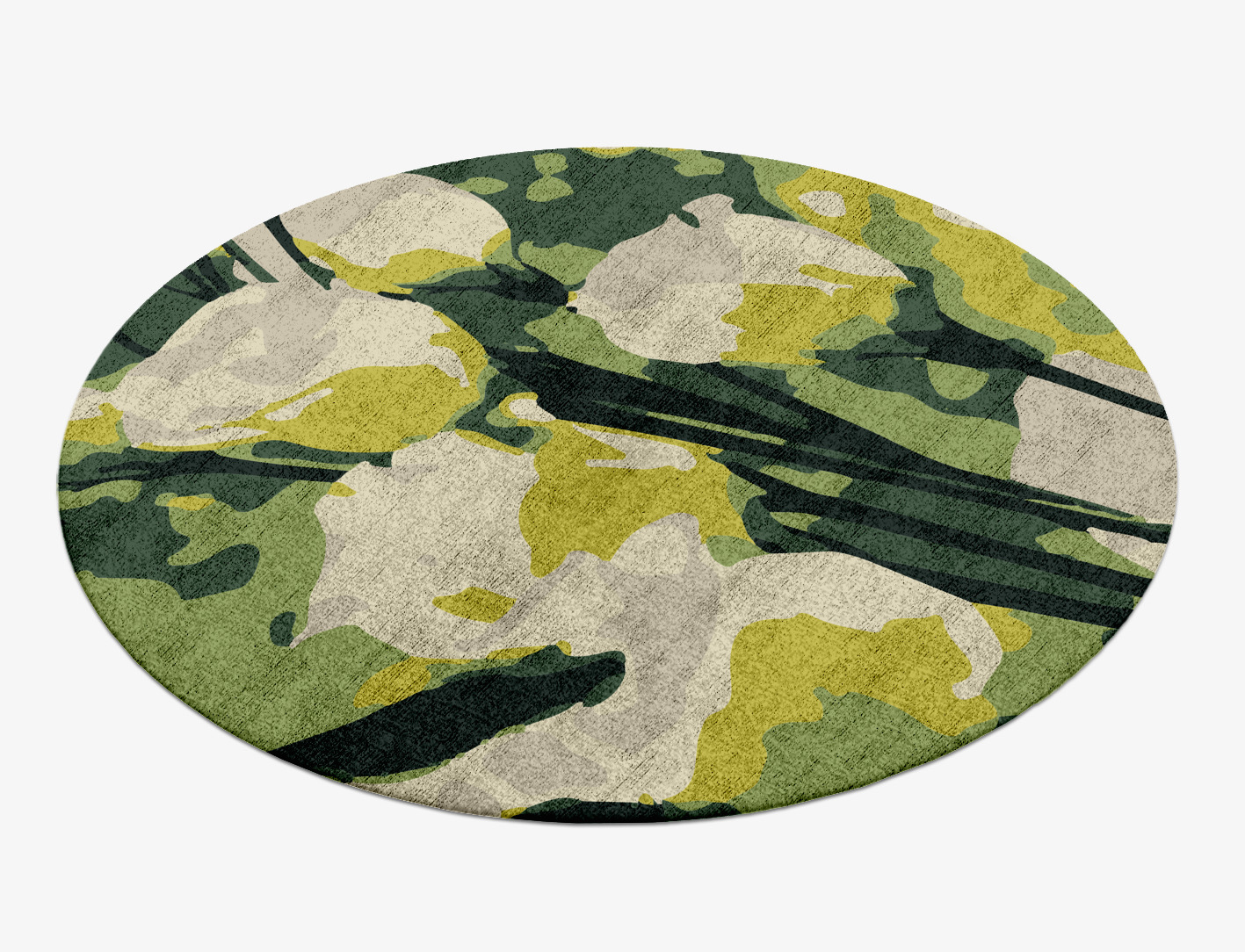 Autumn Floral Round Hand Knotted Bamboo Silk Custom Rug by Rug Artisan