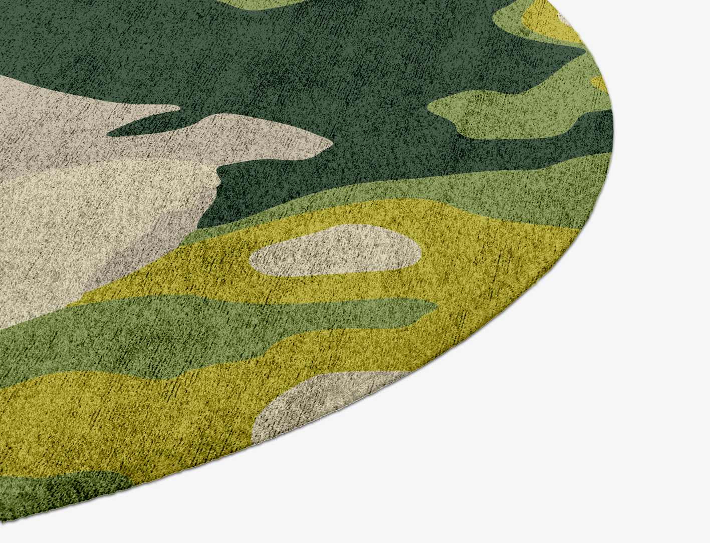 Autumn Floral Round Hand Knotted Bamboo Silk Custom Rug by Rug Artisan