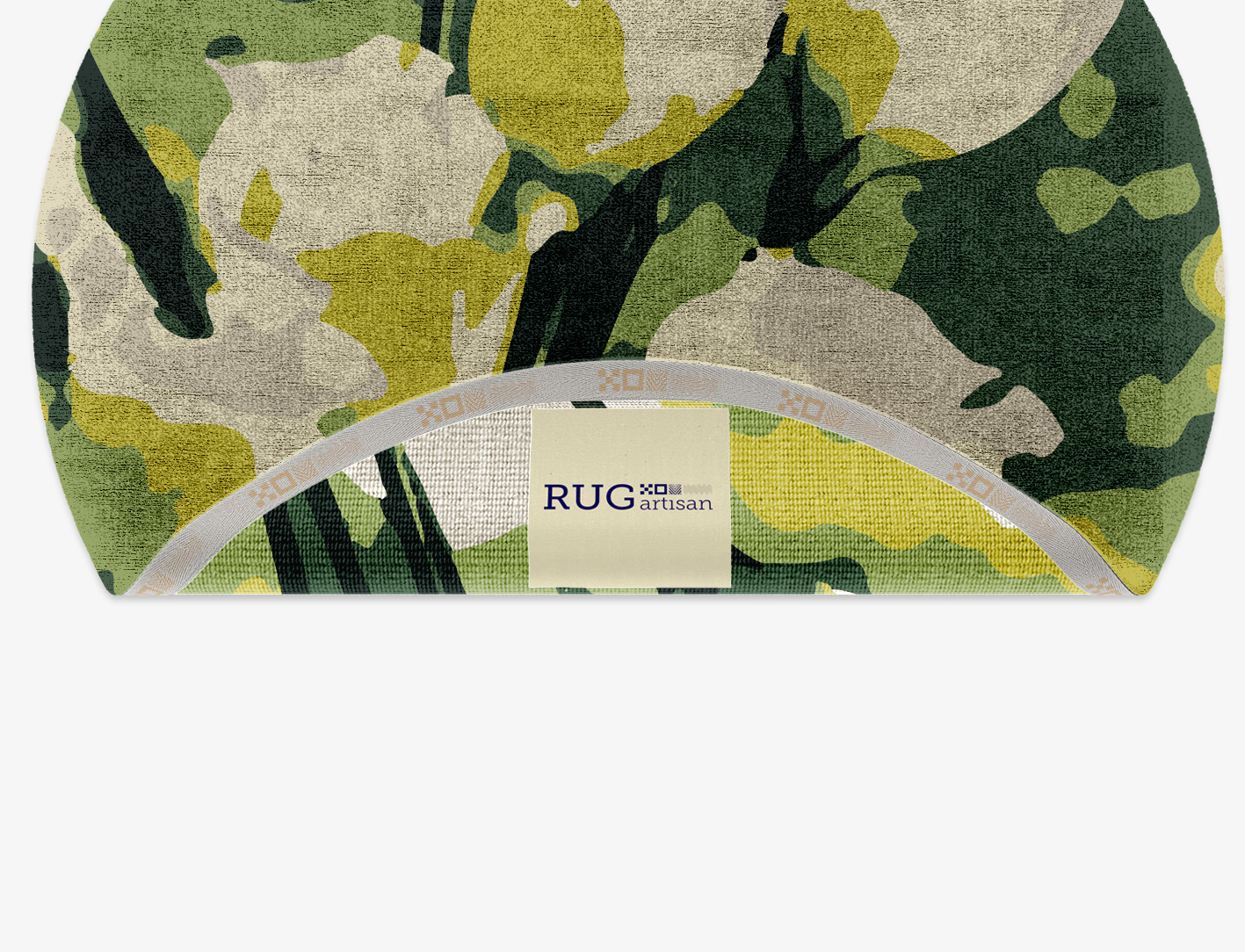 Autumn Floral Round Hand Knotted Bamboo Silk Custom Rug by Rug Artisan