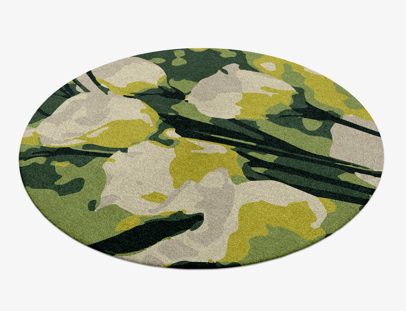 Autumn Floral Round Hand Knotted Tibetan Wool Custom Rug by Rug Artisan