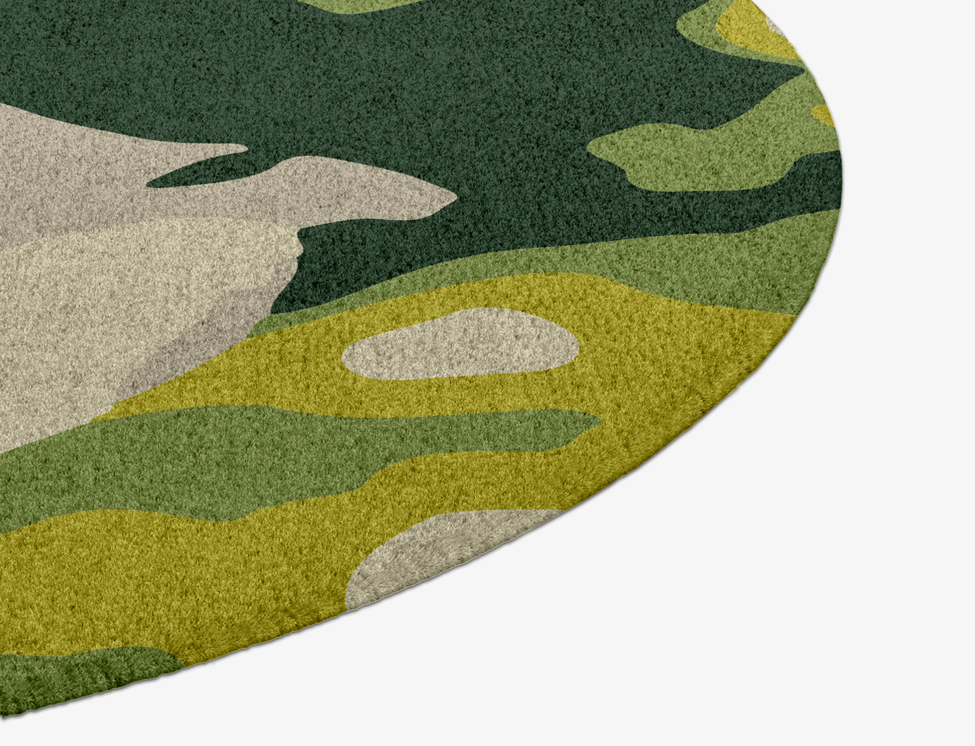 Autumn Floral Round Hand Knotted Tibetan Wool Custom Rug by Rug Artisan