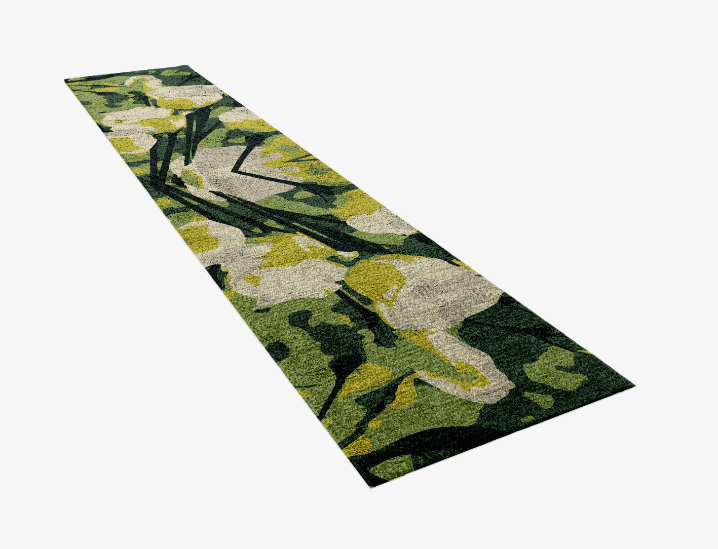 Autumn Floral Runner Hand Knotted Bamboo Silk Custom Rug by Rug Artisan