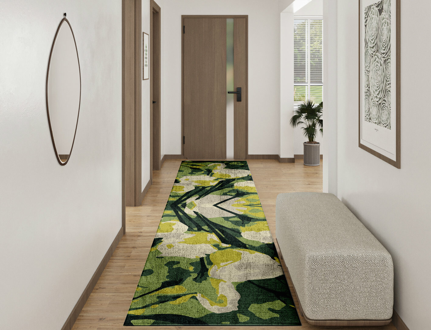 Autumn Floral Runner Hand Knotted Bamboo Silk Custom Rug by Rug Artisan