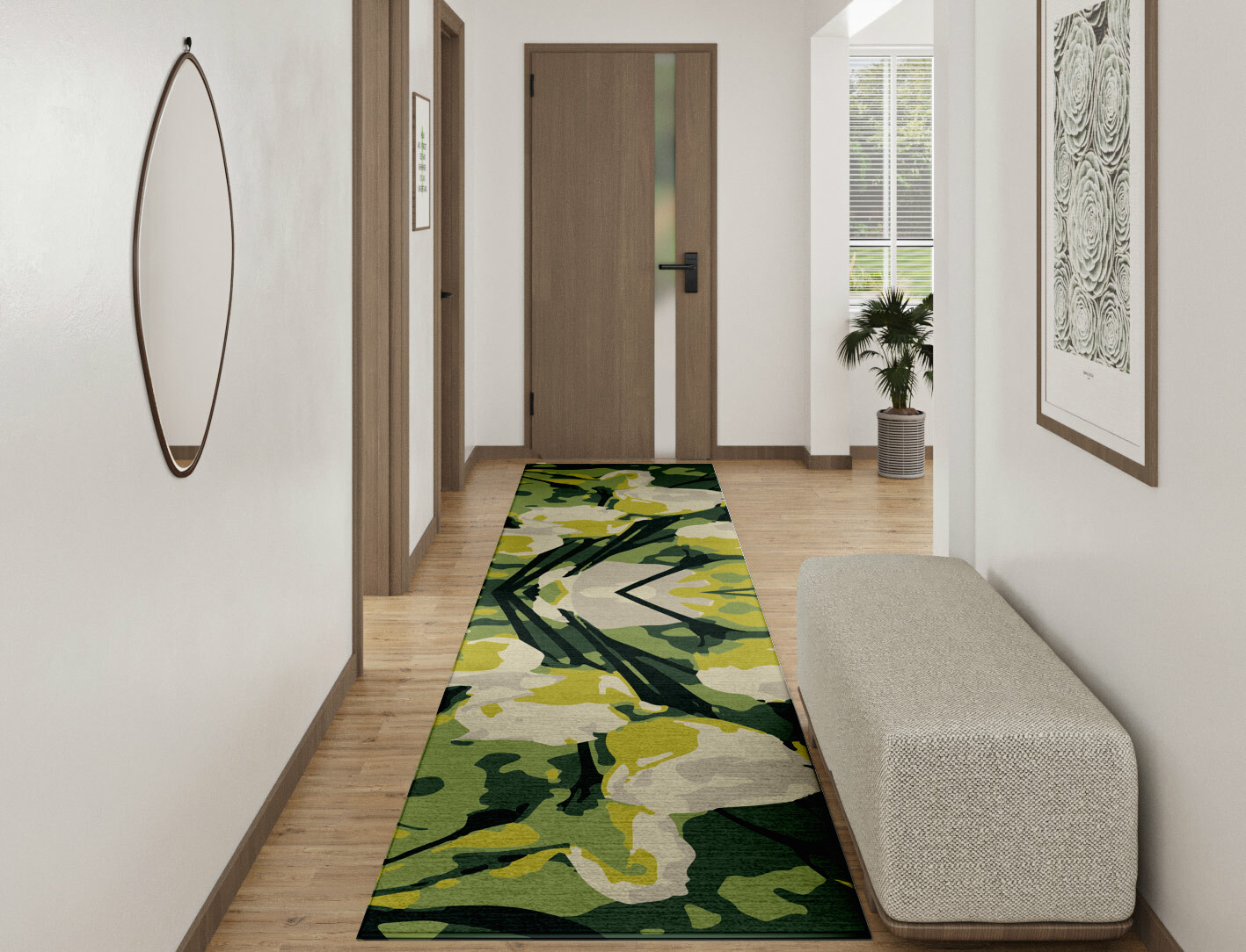 Autumn Floral Runner Hand Knotted Tibetan Wool Custom Rug by Rug Artisan