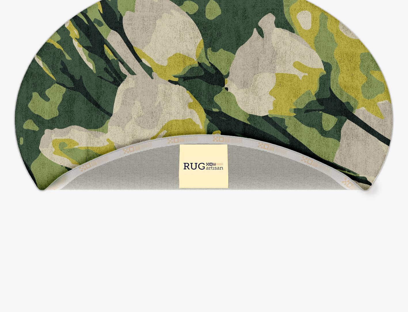 Autumn Floral Oval Hand Tufted Bamboo Silk Custom Rug by Rug Artisan