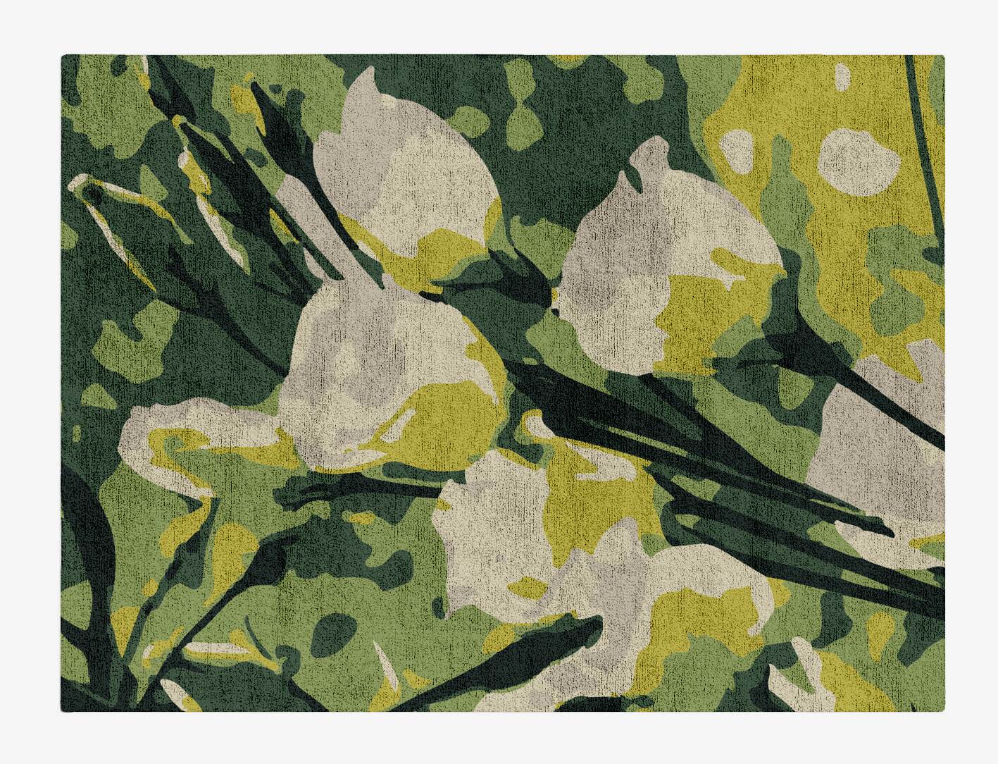 Autumn Floral Rectangle Hand Tufted Bamboo Silk Custom Rug by Rug Artisan