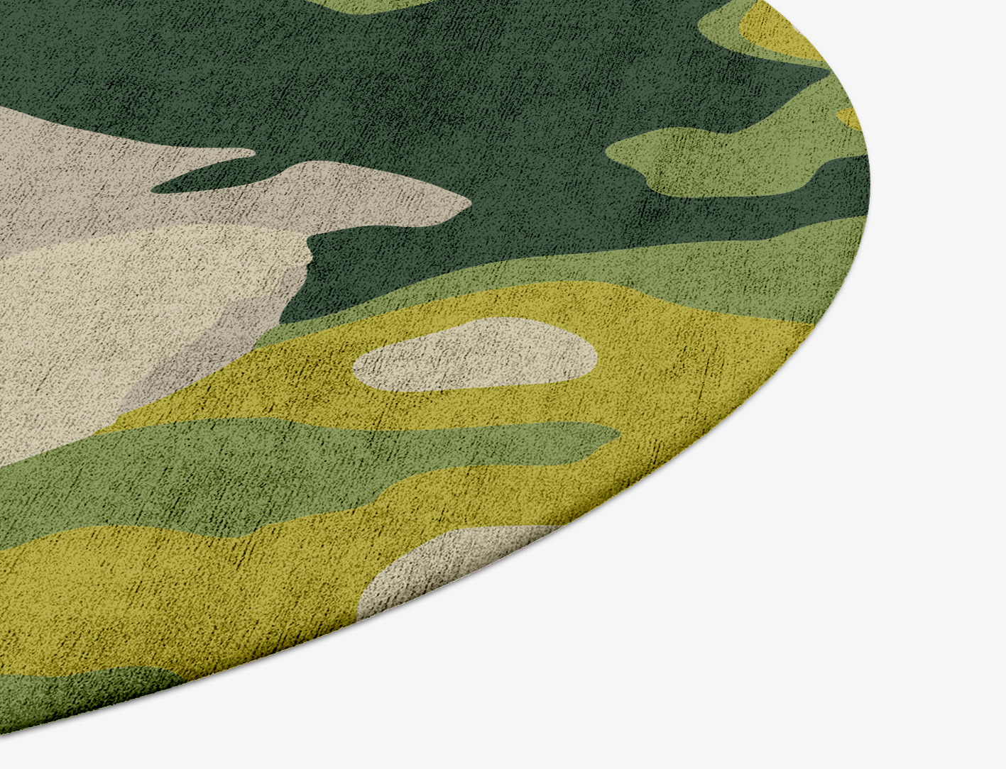 Autumn Floral Round Hand Tufted Bamboo Silk Custom Rug by Rug Artisan