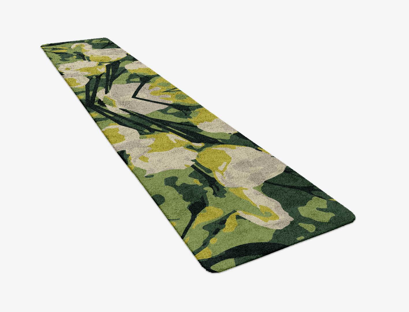 Autumn Floral Runner Hand Tufted Bamboo Silk Custom Rug by Rug Artisan