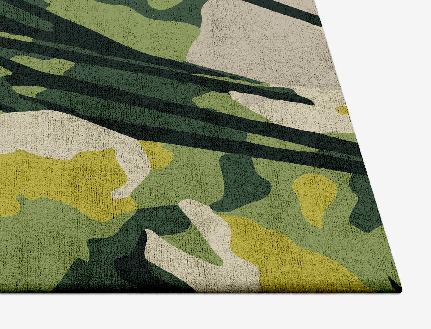 Autumn Floral Square Hand Tufted Bamboo Silk Custom Rug by Rug Artisan