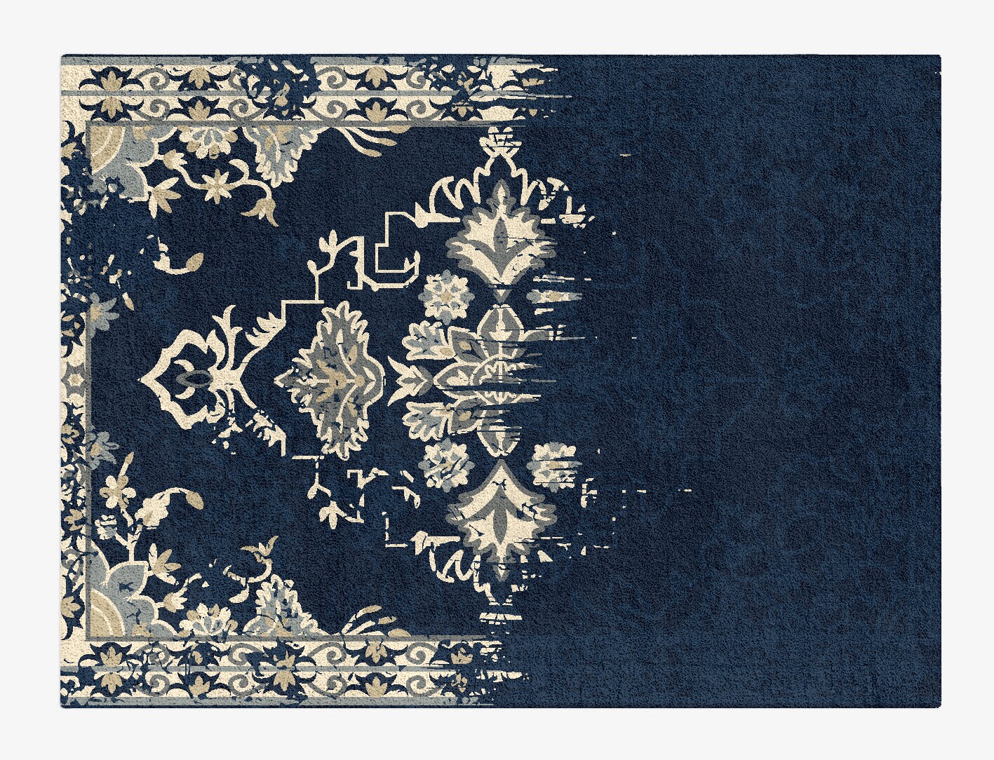 Ava Persian Bagh Rectangle Hand Tufted Pure Wool Custom Rug by Rug Artisan