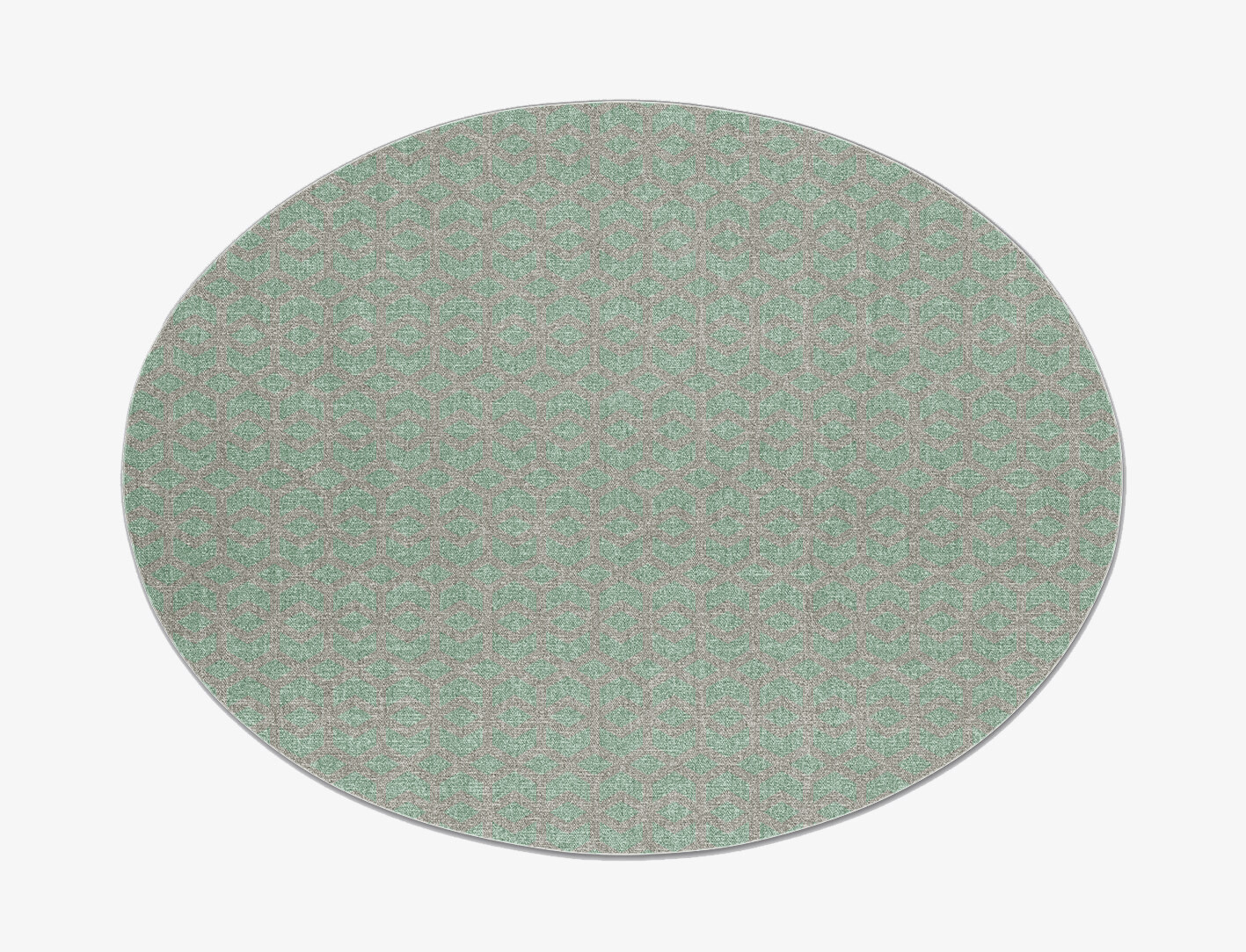 Aviva Geometric Oval Flatweave New Zealand Wool Custom Rug by Rug Artisan
