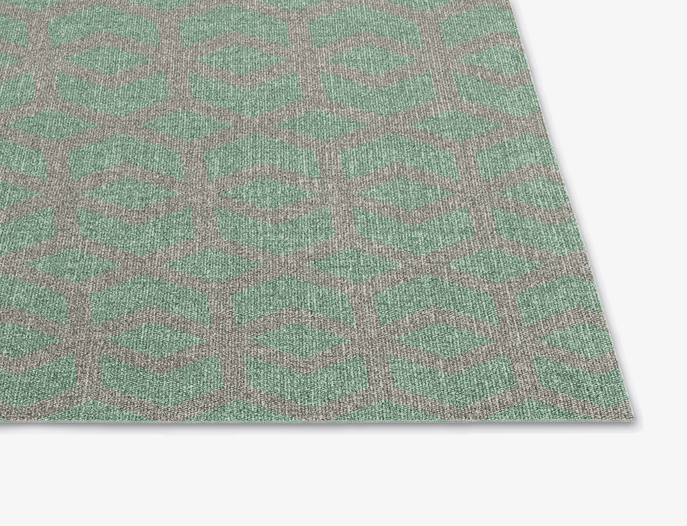 Aviva Geometric Square Flatweave New Zealand Wool Custom Rug by Rug Artisan