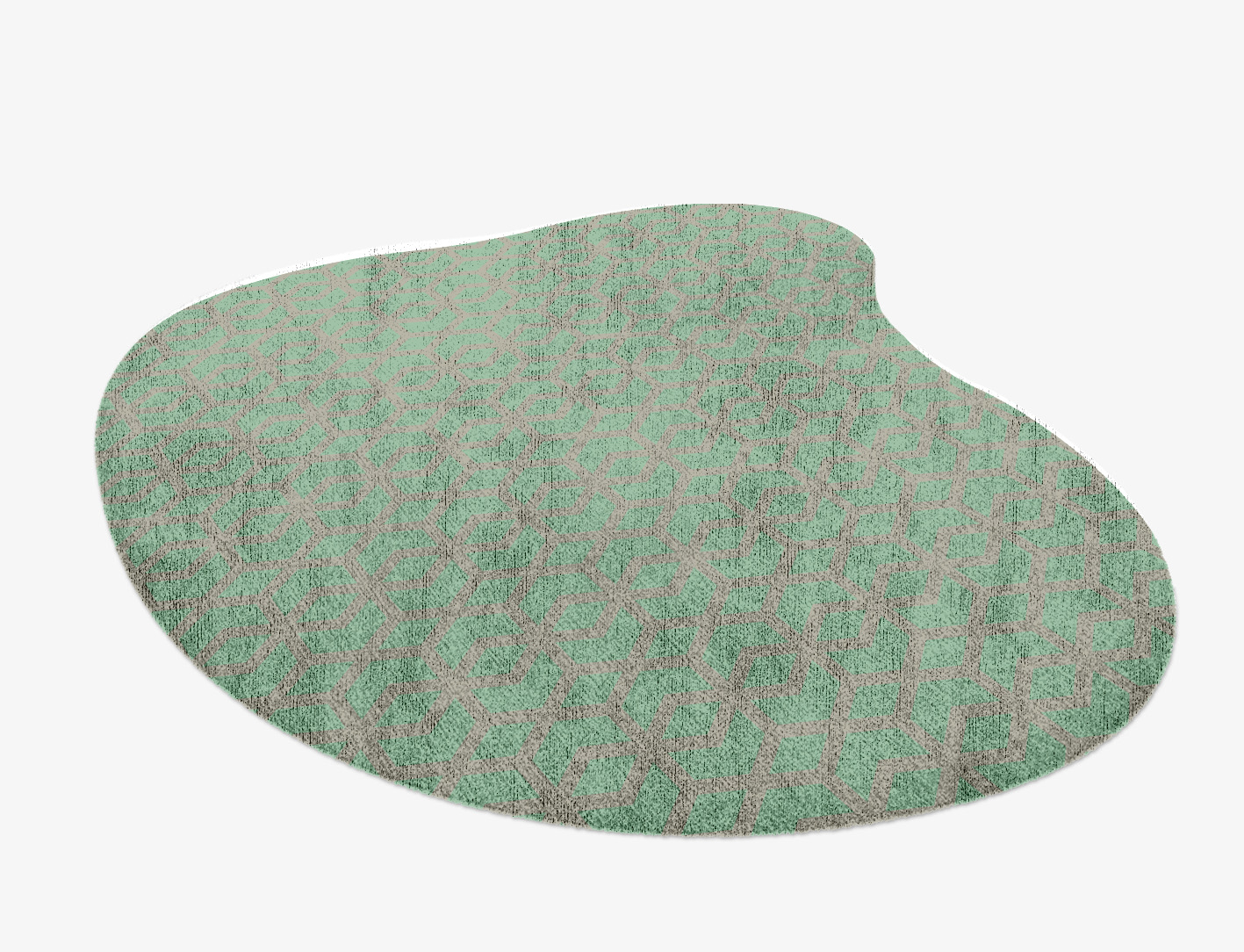 Aviva Geometric Splash Hand Knotted Bamboo Silk Custom Rug by Rug Artisan