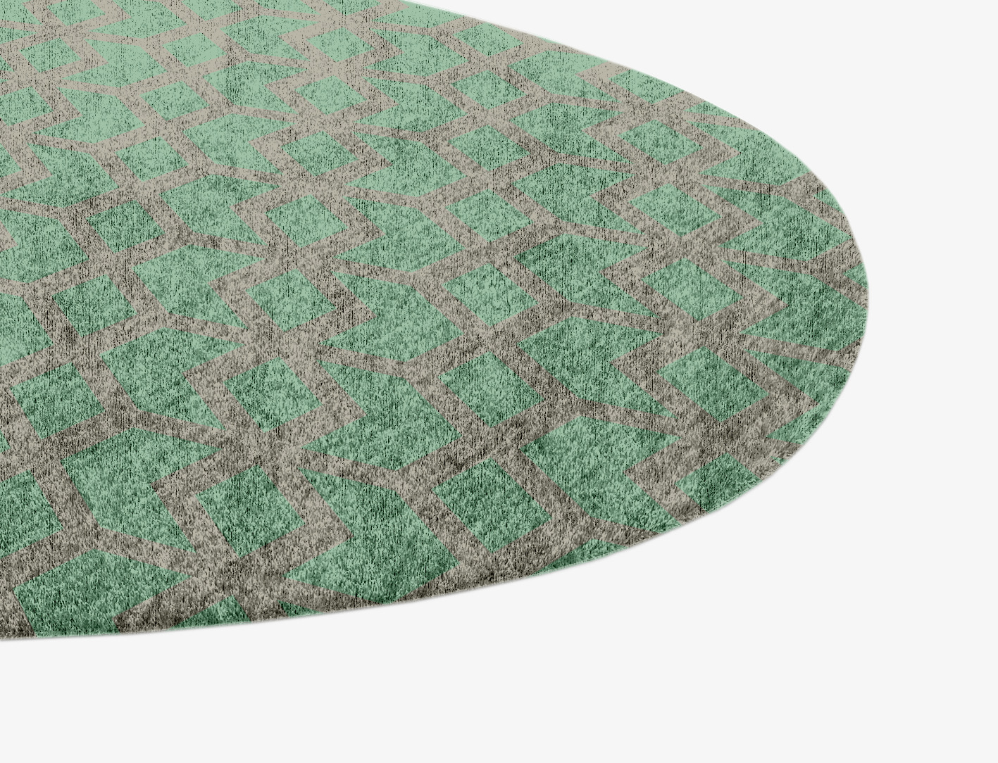 Aviva Geometric Splash Hand Knotted Bamboo Silk Custom Rug by Rug Artisan
