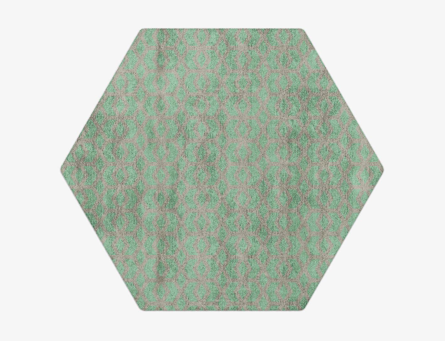 Aviva Geometric Hexagon Hand Tufted Bamboo Silk Custom Rug by Rug Artisan