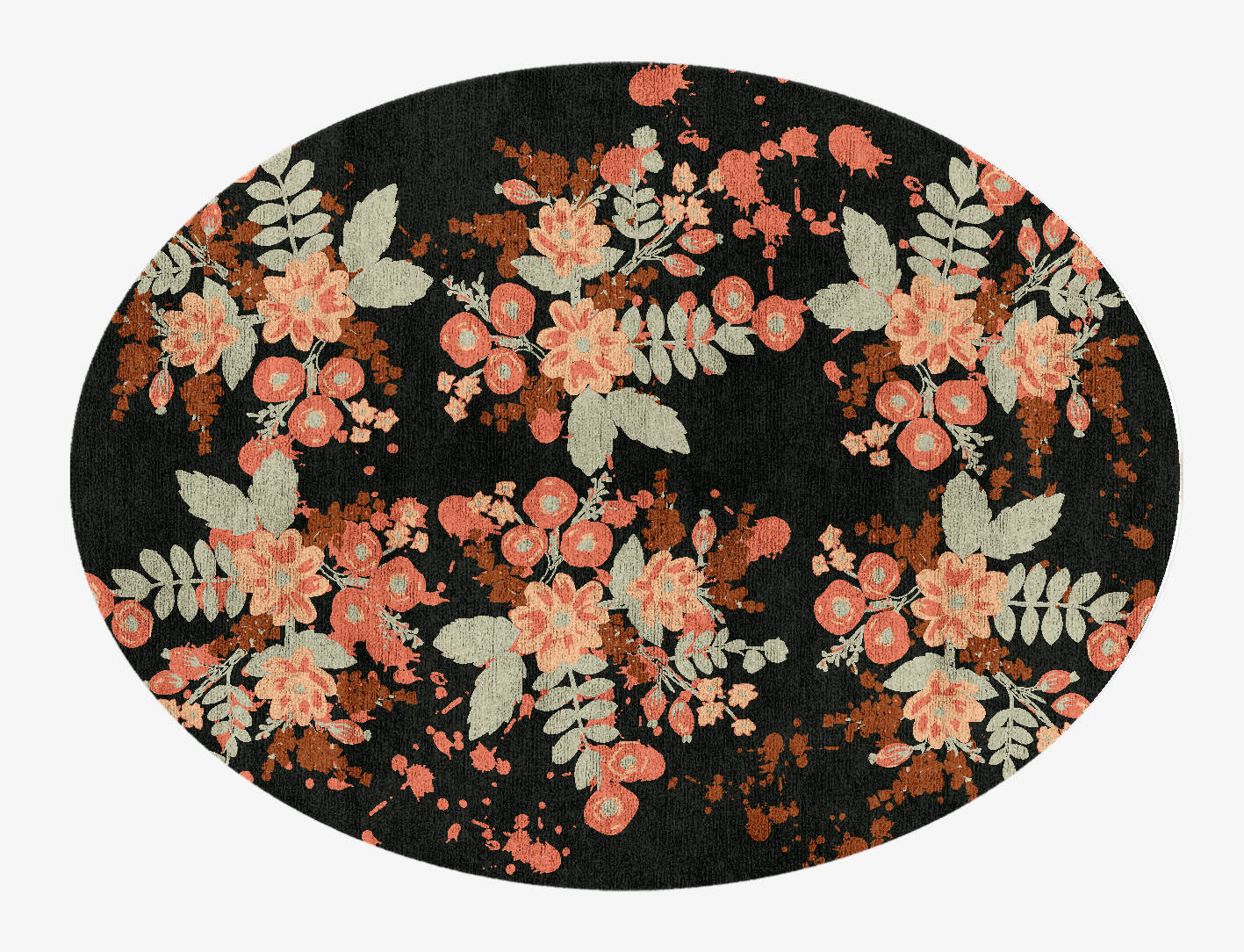 Azalea Floral Oval Hand Knotted Bamboo Silk Custom Rug by Rug Artisan