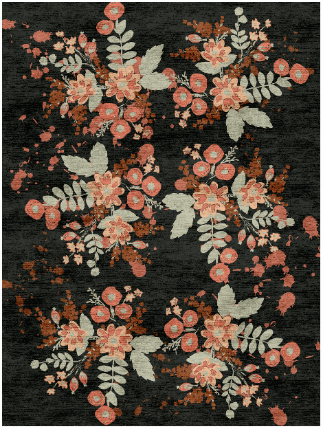 Azalea Floral Rectangle Hand Knotted Bamboo Silk Custom Rug by Rug Artisan