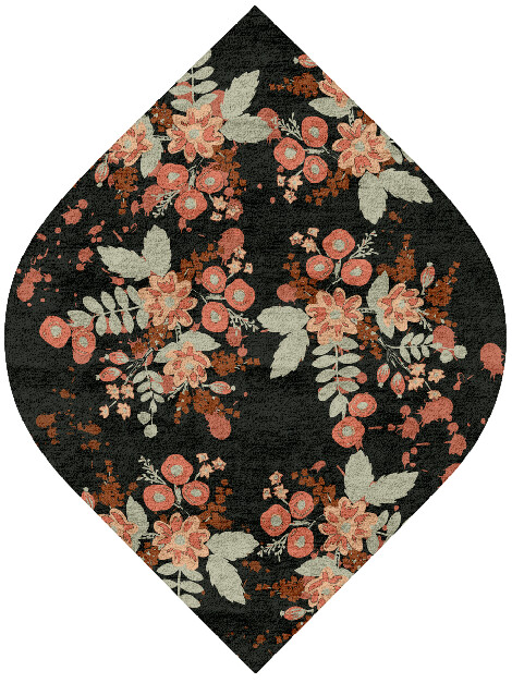 Azalea Floral Ogee Hand Tufted Bamboo Silk Custom Rug by Rug Artisan