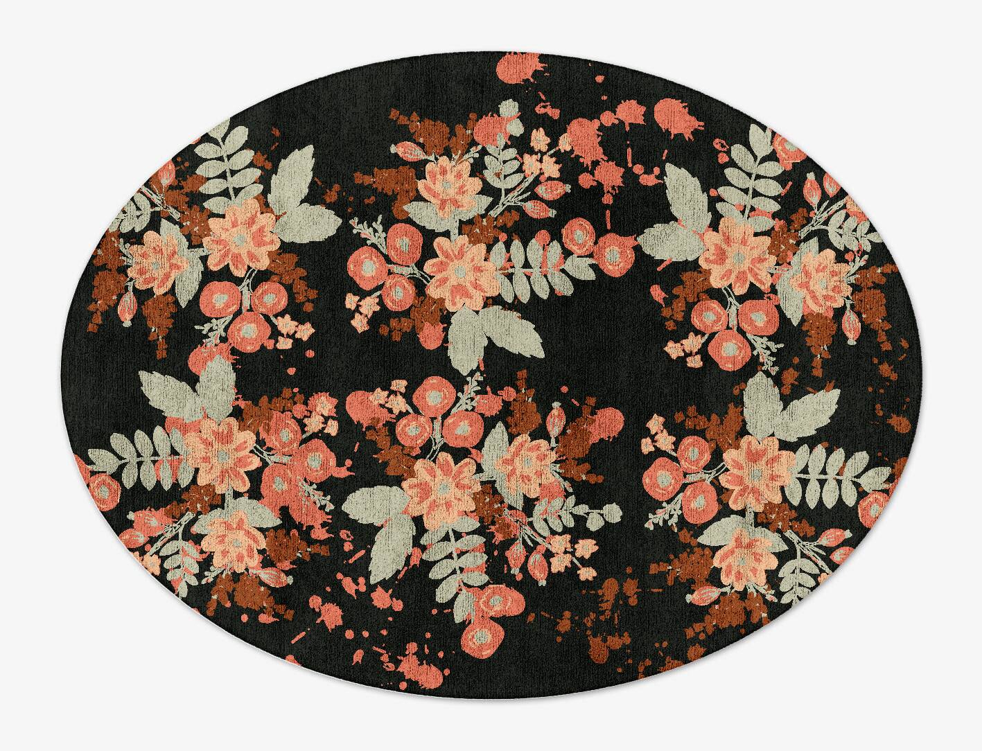 Azalea Floral Oval Hand Tufted Bamboo Silk Custom Rug by Rug Artisan