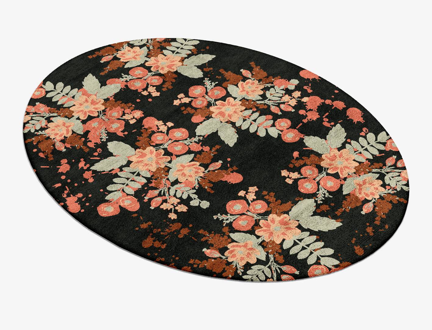 Azalea Floral Oval Hand Tufted Bamboo Silk Custom Rug by Rug Artisan