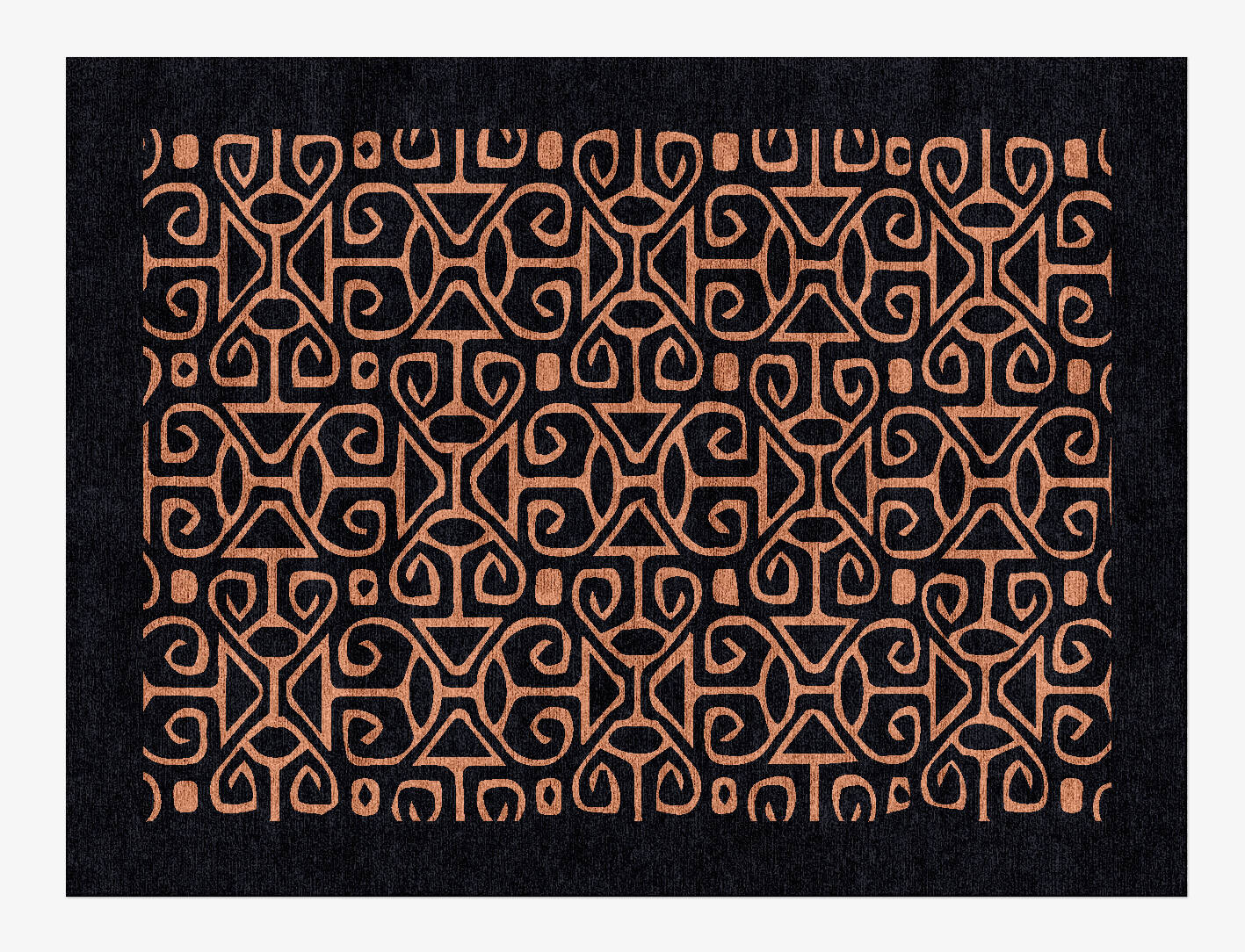 Azlan Geometric Rectangle Hand Knotted Bamboo Silk Custom Rug by Rug Artisan