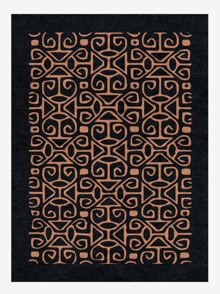 Azlan Geometric Rectangle Hand Knotted Tibetan Wool Custom Rug by Rug Artisan