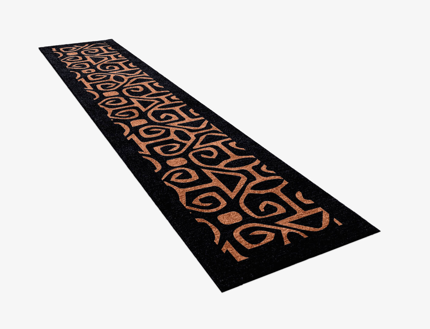 Azlan Geometric Runner Hand Knotted Bamboo Silk Custom Rug by Rug Artisan