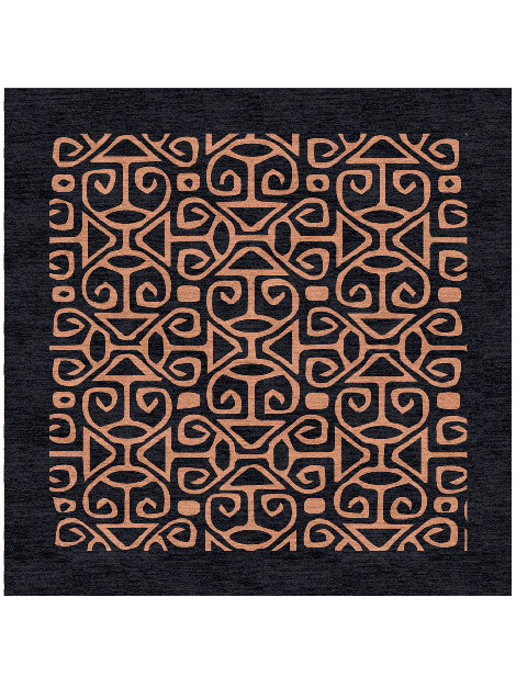 Azlan Geometric Square Hand Knotted Tibetan Wool Custom Rug by Rug Artisan