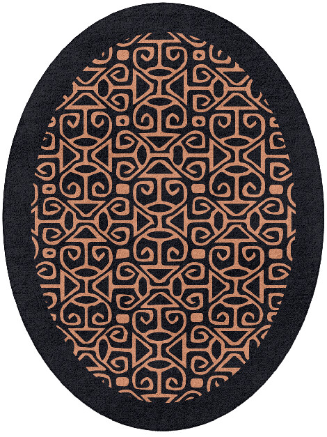 Azlan Geometric Oval Hand Tufted Pure Wool Custom Rug by Rug Artisan