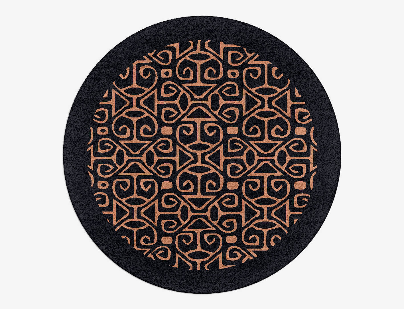 Azlan Geometric Round Hand Tufted Pure Wool Custom Rug by Rug Artisan