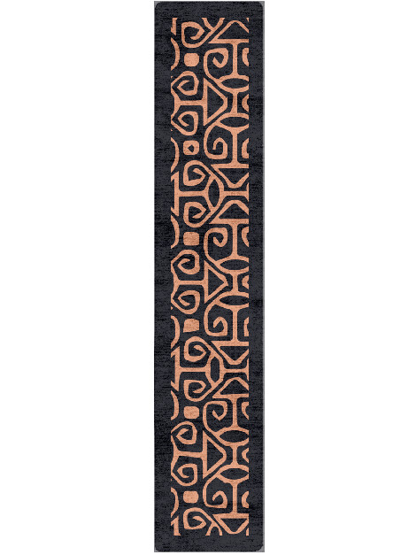 Azlan Geometric Runner Hand Tufted Bamboo Silk Custom Rug by Rug Artisan