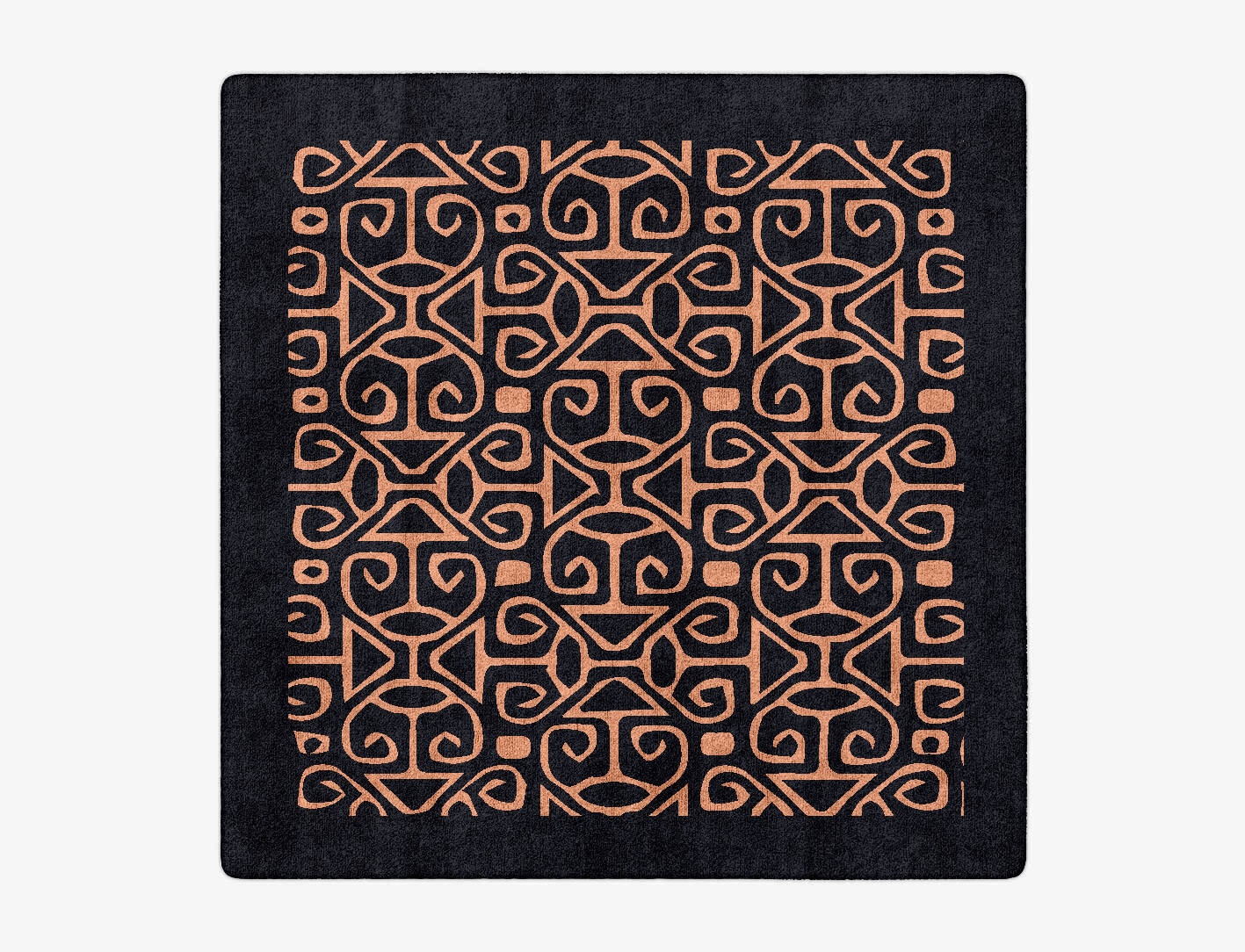 Azlan Geometric Square Hand Tufted Bamboo Silk Custom Rug by Rug Artisan