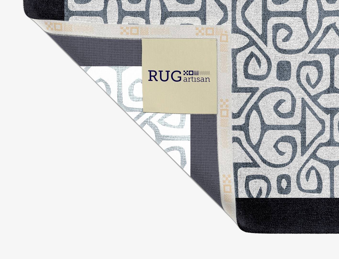 Azlan Grey Monochrome Rectangle Hand Knotted Bamboo Silk Custom Rug by Rug Artisan